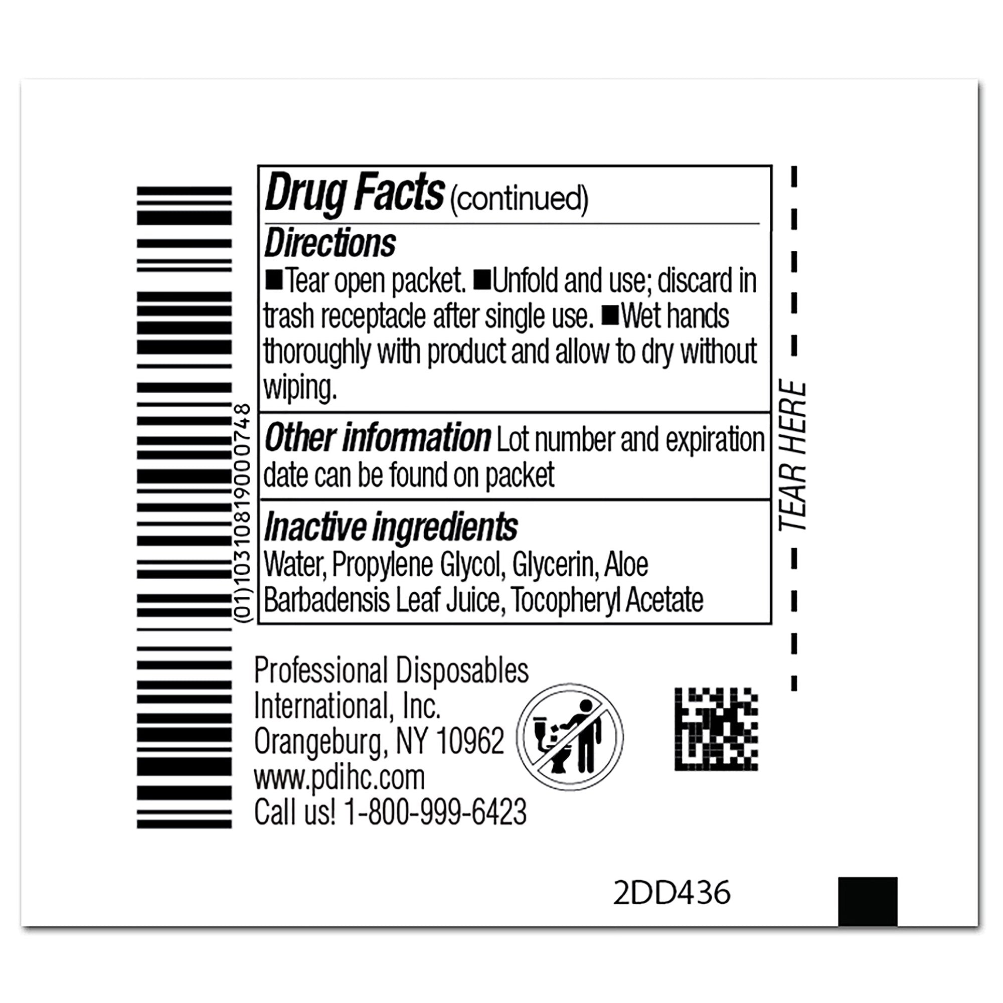 Hand Sanitizing Wipe Sani-Hands 100 Count Ethyl Alcohol Wipe Individual Packet,Packaging Type- Box