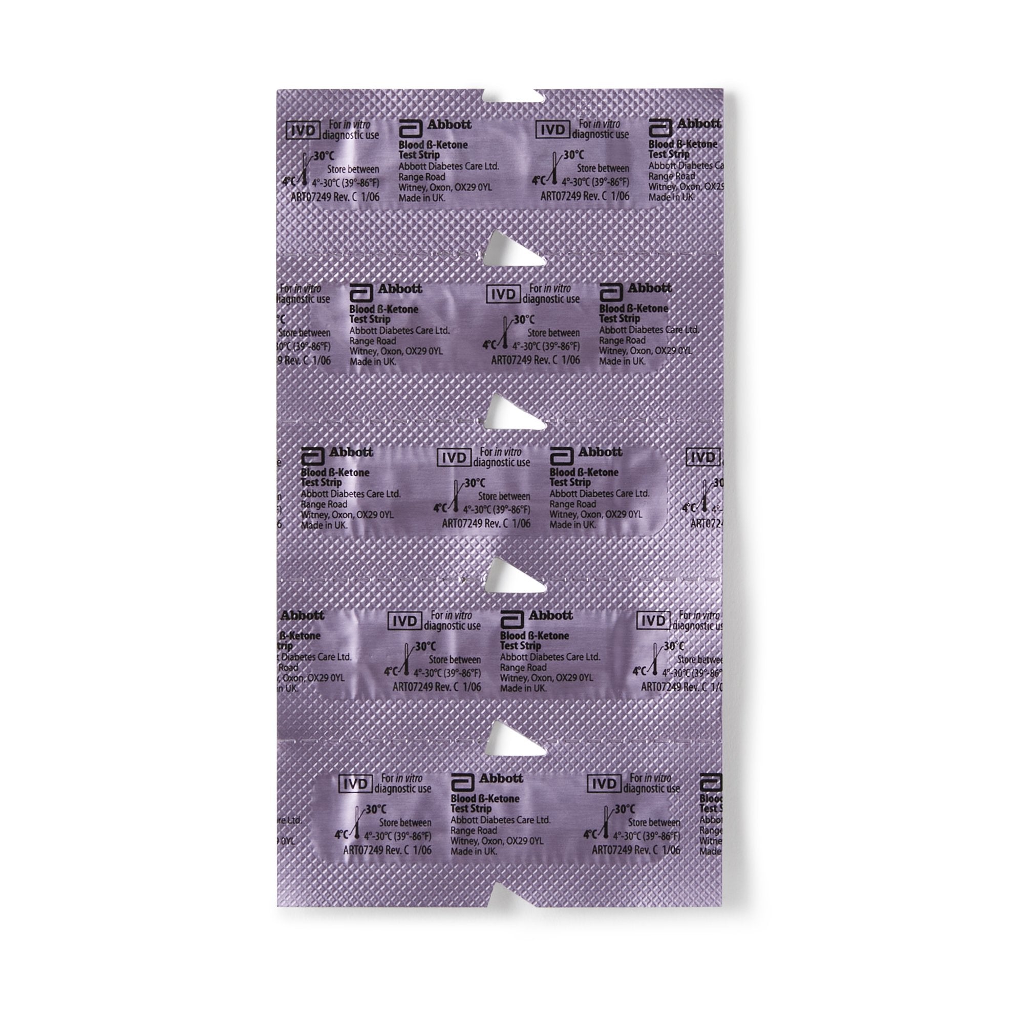 Blood Glucose and Ketone Test Strips Precision Xtra 10 Strips per Pack,Packaging Type- Box