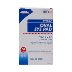 Eye Pad Dukal™ 1-5/8 X 2-5/8 Inch Sterile 1 per Pack,  Packaging Type- Case