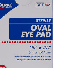Eye Pad Dukal™ 1-5/8 X 2-5/8 Inch Sterile 1 per Pack,  Packaging Type- Case