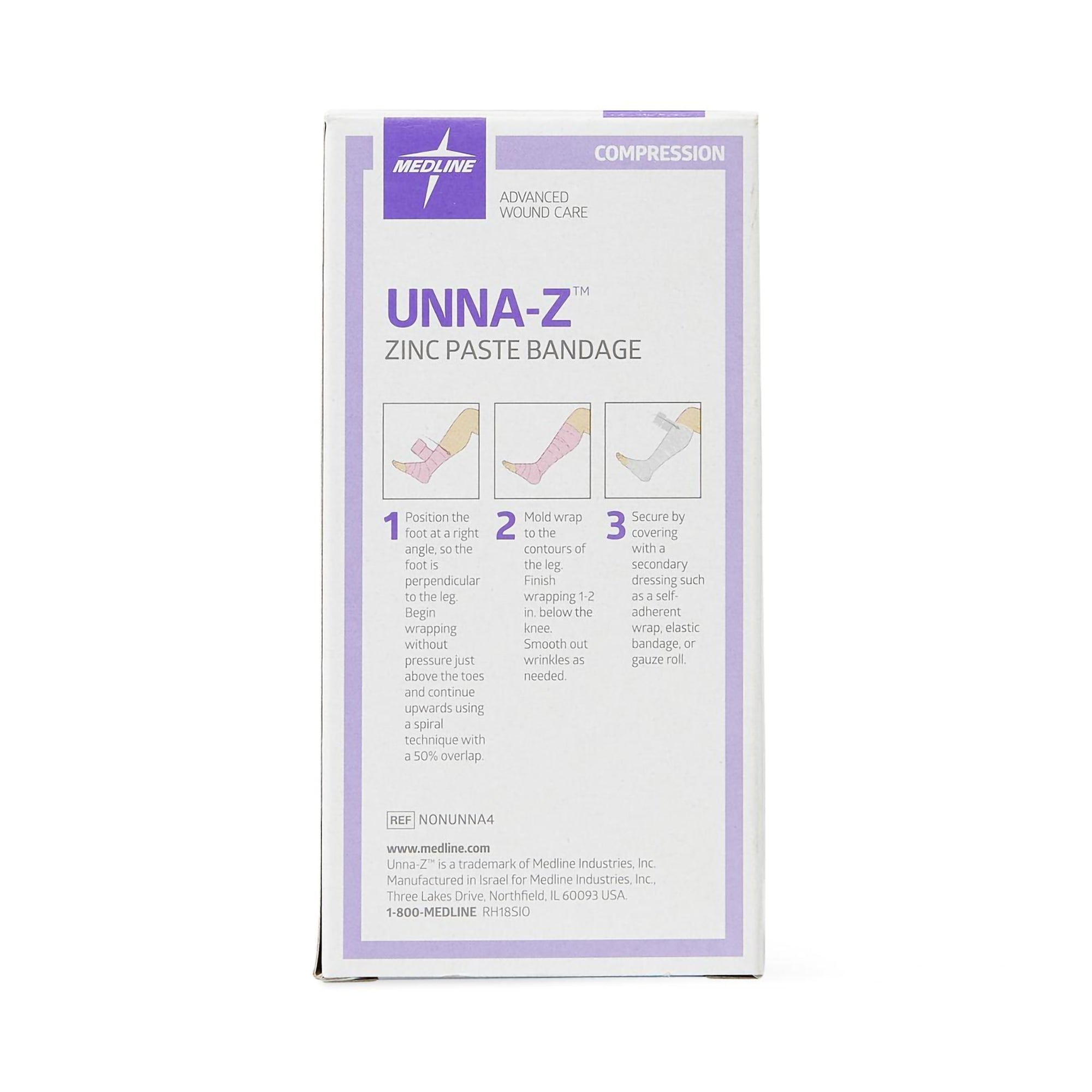 Unna Boot Unna-Z Zinc Oxide / Calamine 4 Inch X 10 Yard,Packaging Type- Each