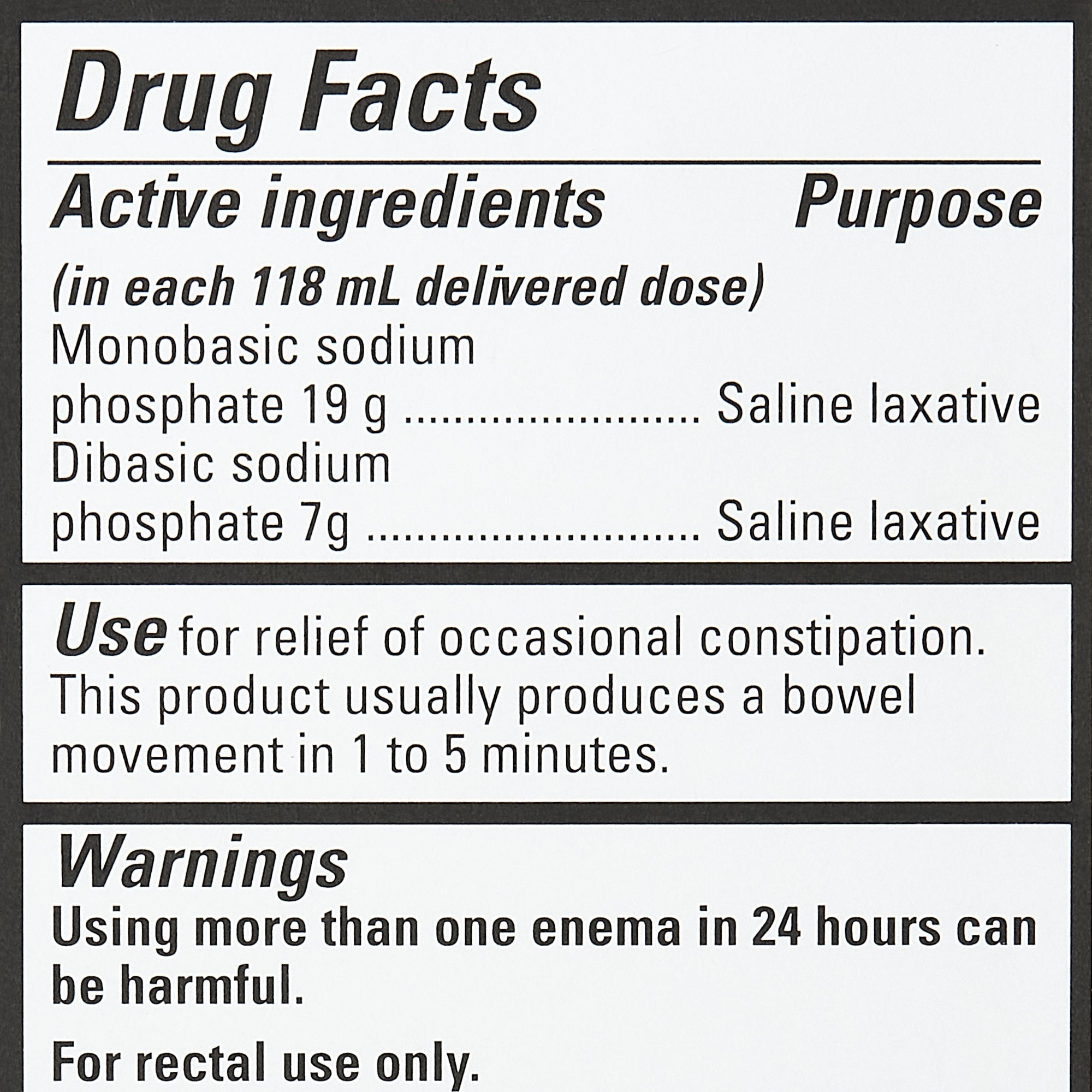 Enema Fleet 4.5 oz. 19 Gram - 7 Gram Strength Monobasic Sodium Phosphate / Dibasic Sodium Phosphate,Packaging Type- Each