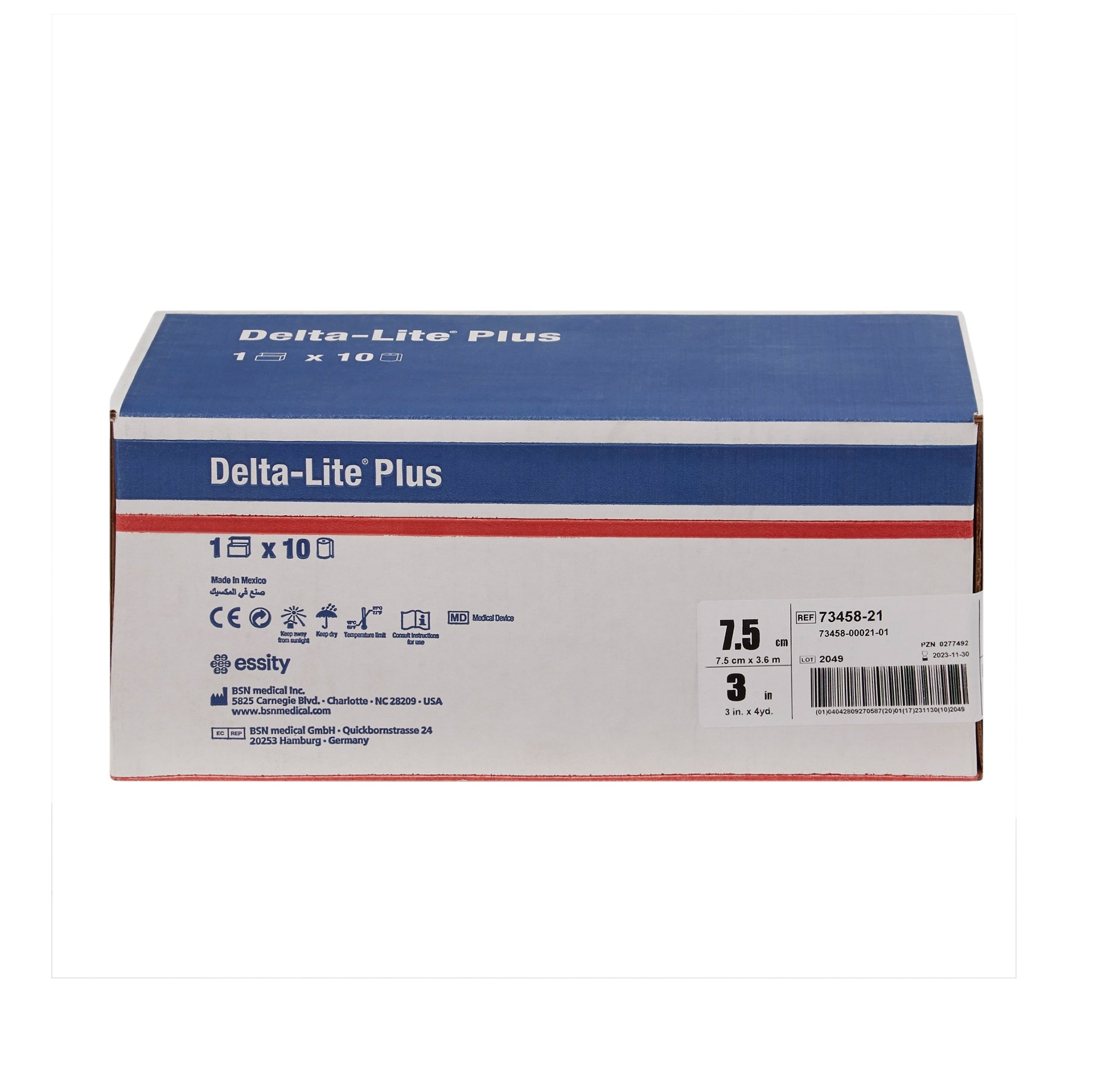 Cast Tape Delta-Lite Plus 3 Inch X 12 Foot Fiberglass / Resin Deep Blue, Packaging Type- Box