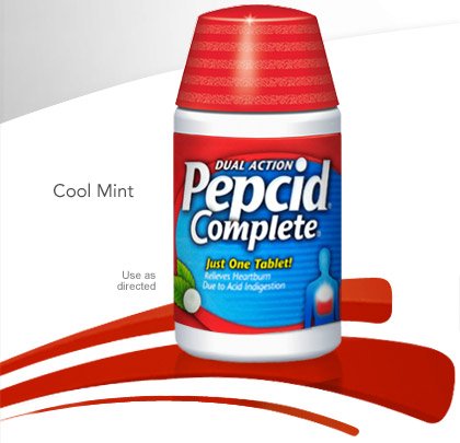 Antacid Pepcid Complete 800 mg   165 mg   10 mg Strength Chewable Tablet 25 per Box