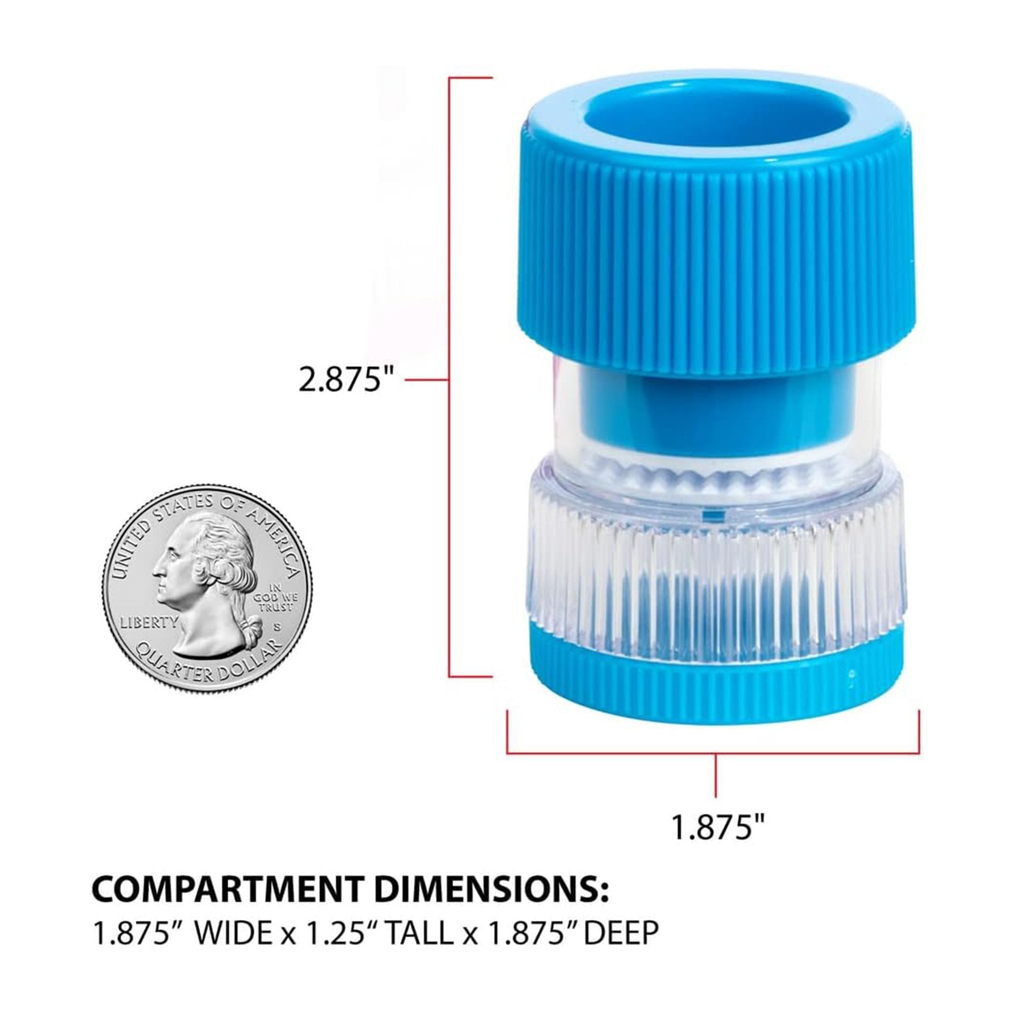 Pill Crusher Apothecary Products Hand Operated Blue,Packaging Type- Each