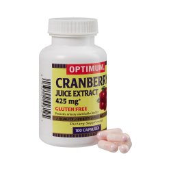 Dietary Supplement Optimum® Cranberry Powder 425 mg Strength Capsule 100 per Bottle Cranberry Flavor