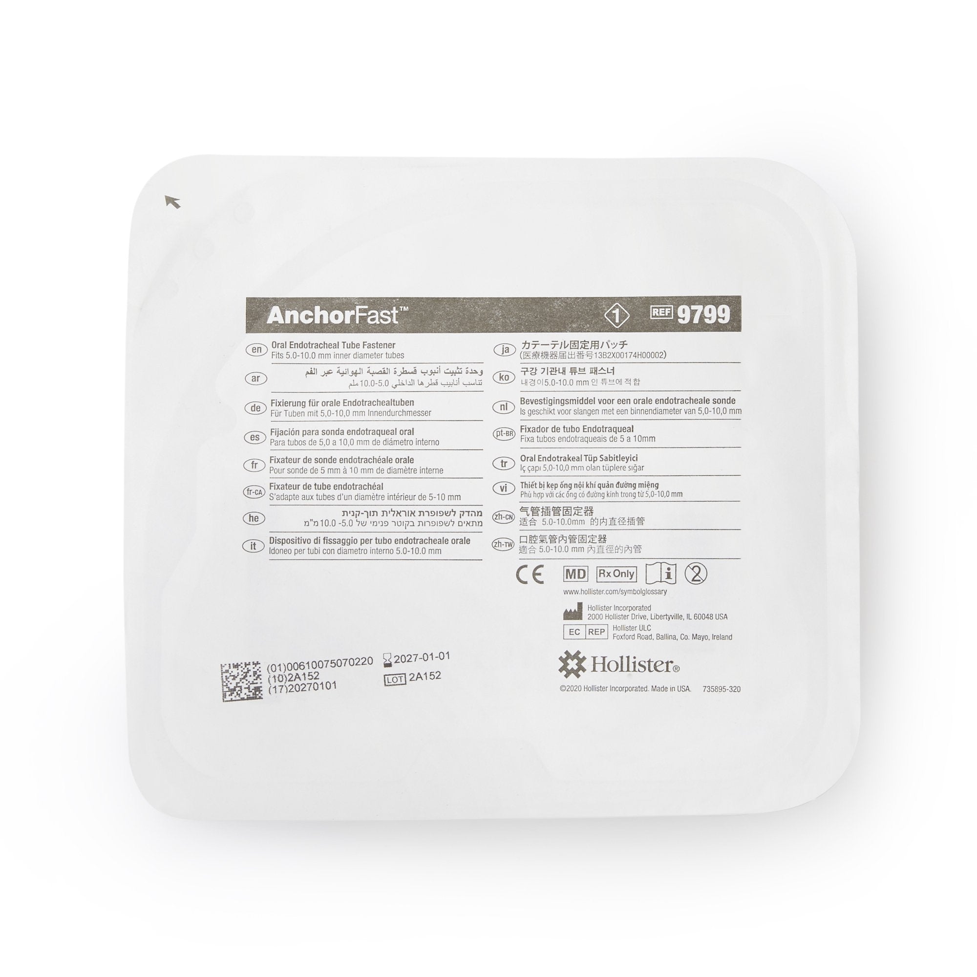 Endotracheal Tube Anchor Fastener AnchorFast, Packaging Type- Box