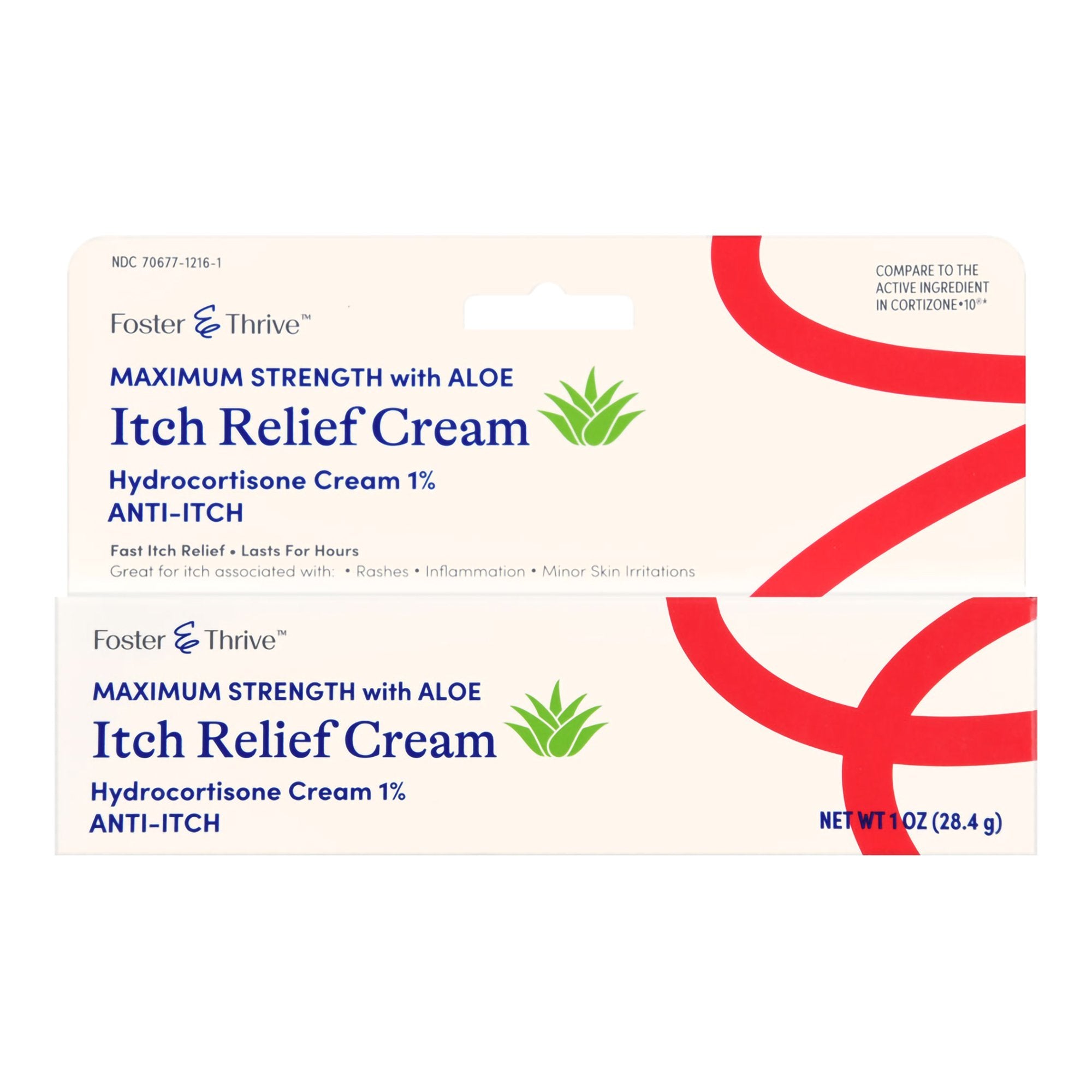Itch Relief Foster & Thrive 1% Strength Cream 1 oz. Tube