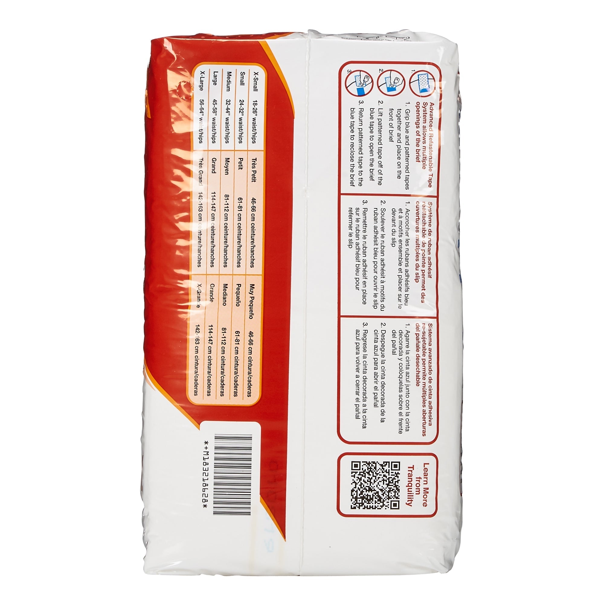 Unisex Adult Incontinence Brief Tranquility ATN Large Disposable Heavy Absorbency, Packaging Type- Case