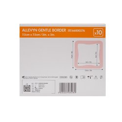 Foam Dressing Allevyn Gentle Border 3 X 3 Inch With Border Film Backing Silicone Gel Adhesive Square Sterile