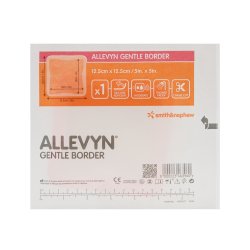 Foam Dressing Allevyn Gentle Border 5 X 5 Inch With Border Film Backing Silicone Gel Adhesive Square Sterile