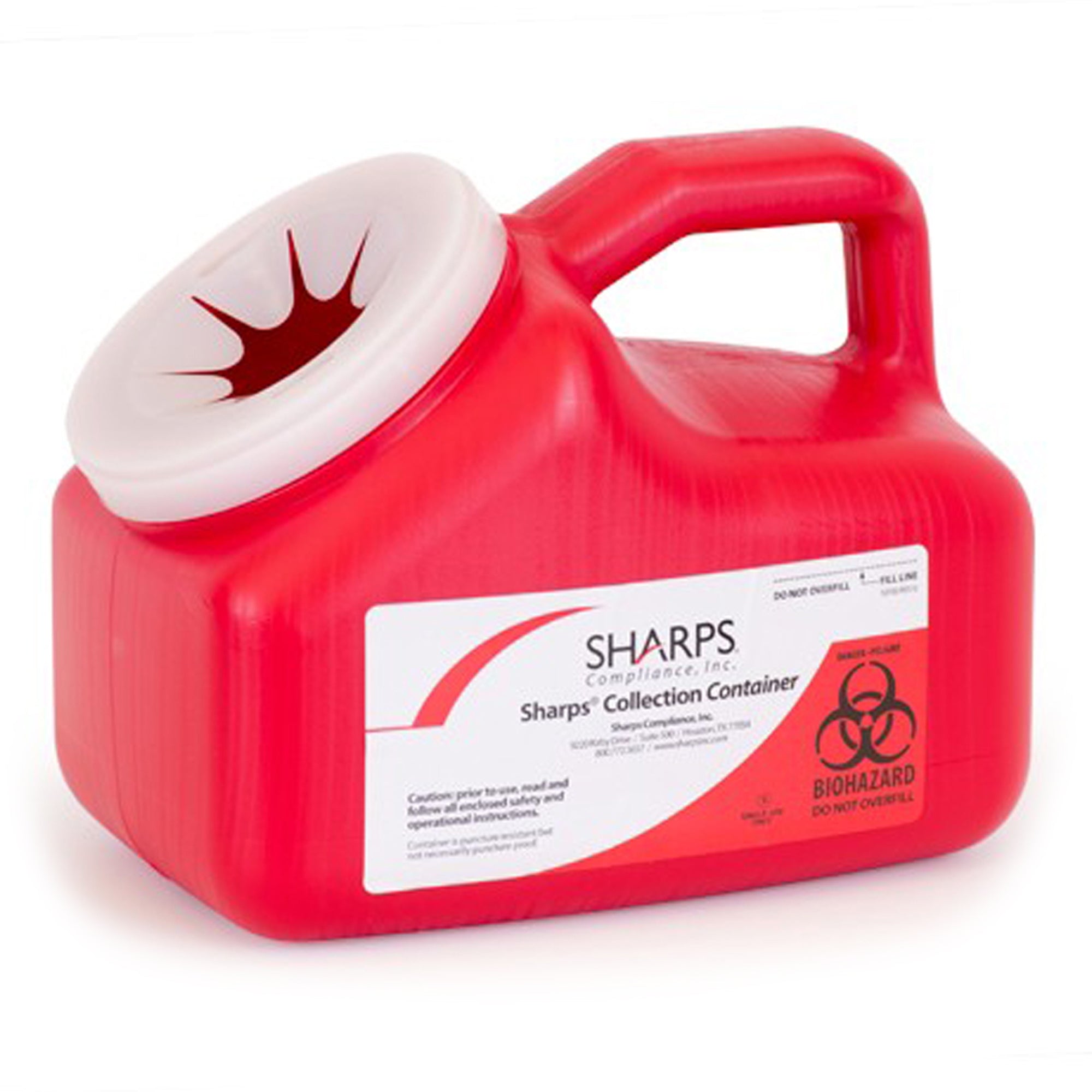 Mailback Sharps Container Mail System Pro-Tec Red Base 9 L X 6 W X 7-1/2 H Inch Vertical Entry 1 Gallon,Packaging Type- Each