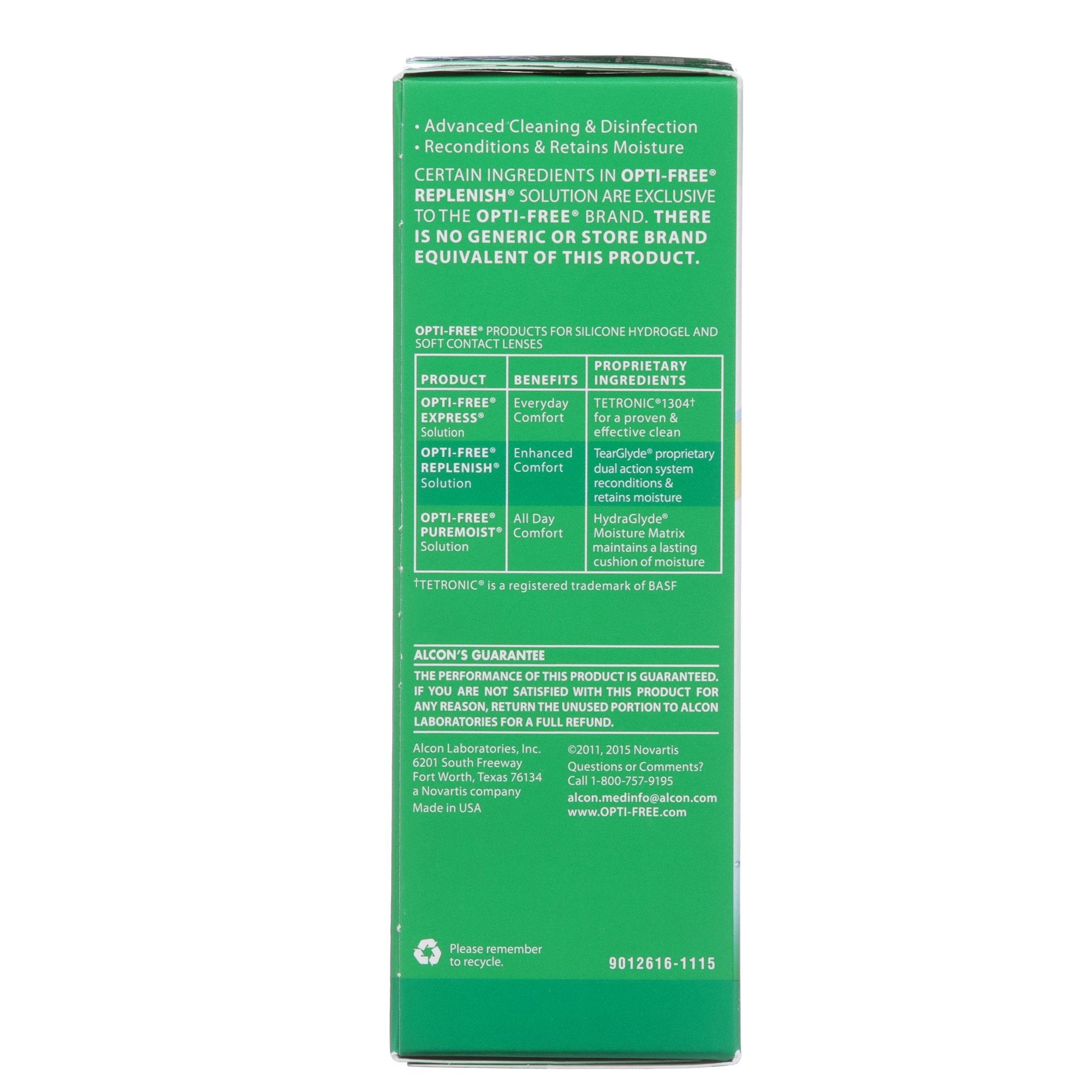 Contact Lens Solution Opti Free® Replenish® 4 oz. Solution