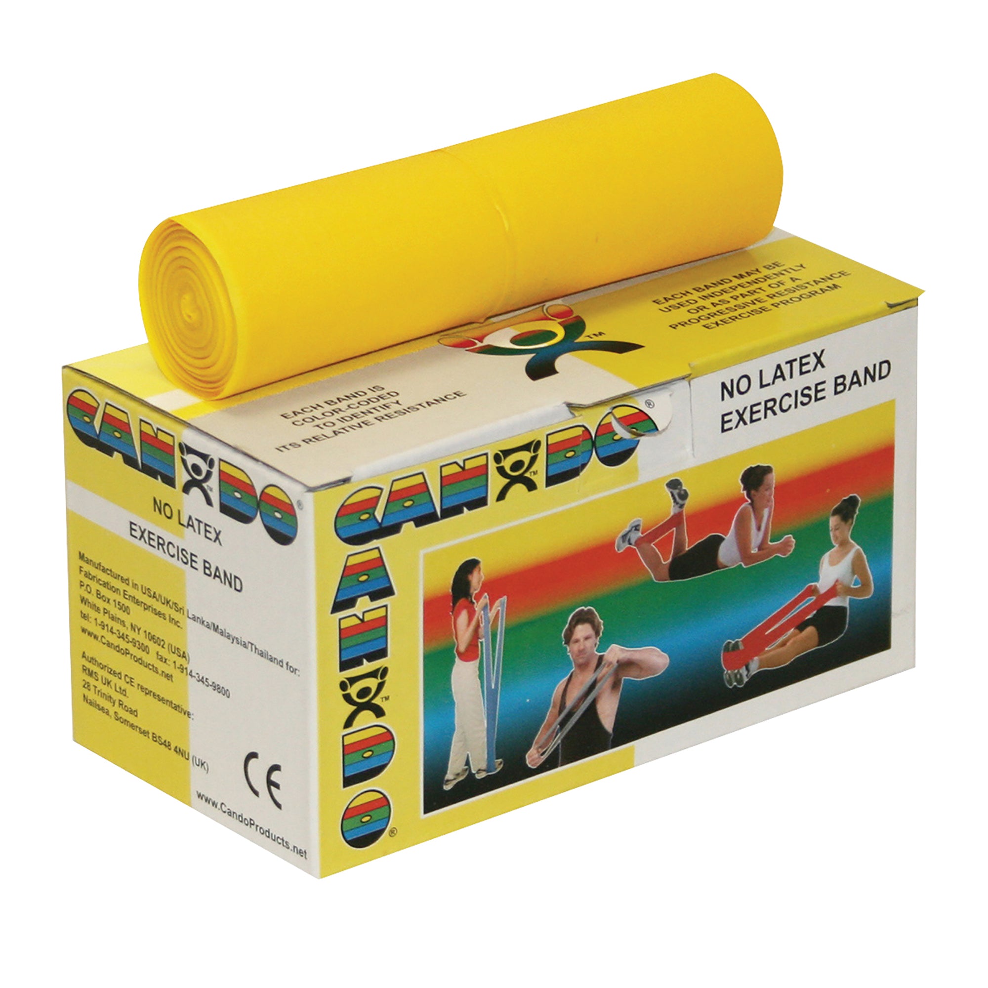 Exercise Resistance Band CanDo Yellow 5 Inch X 6 Yard X-Light Resistance