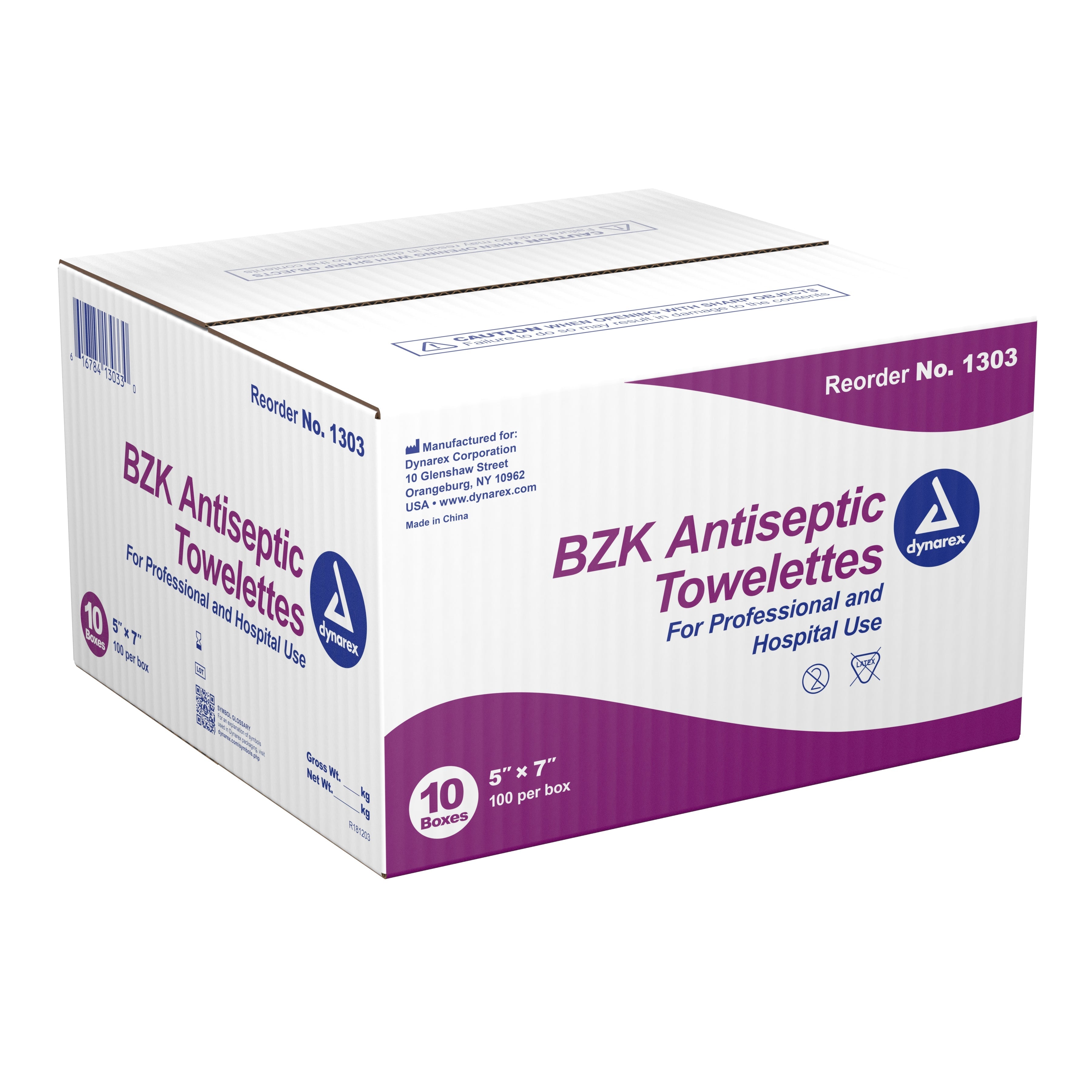 Antiseptic Skin Towelette Dynarex Individual Packet Scented 100 Count, Packaging Type- Case