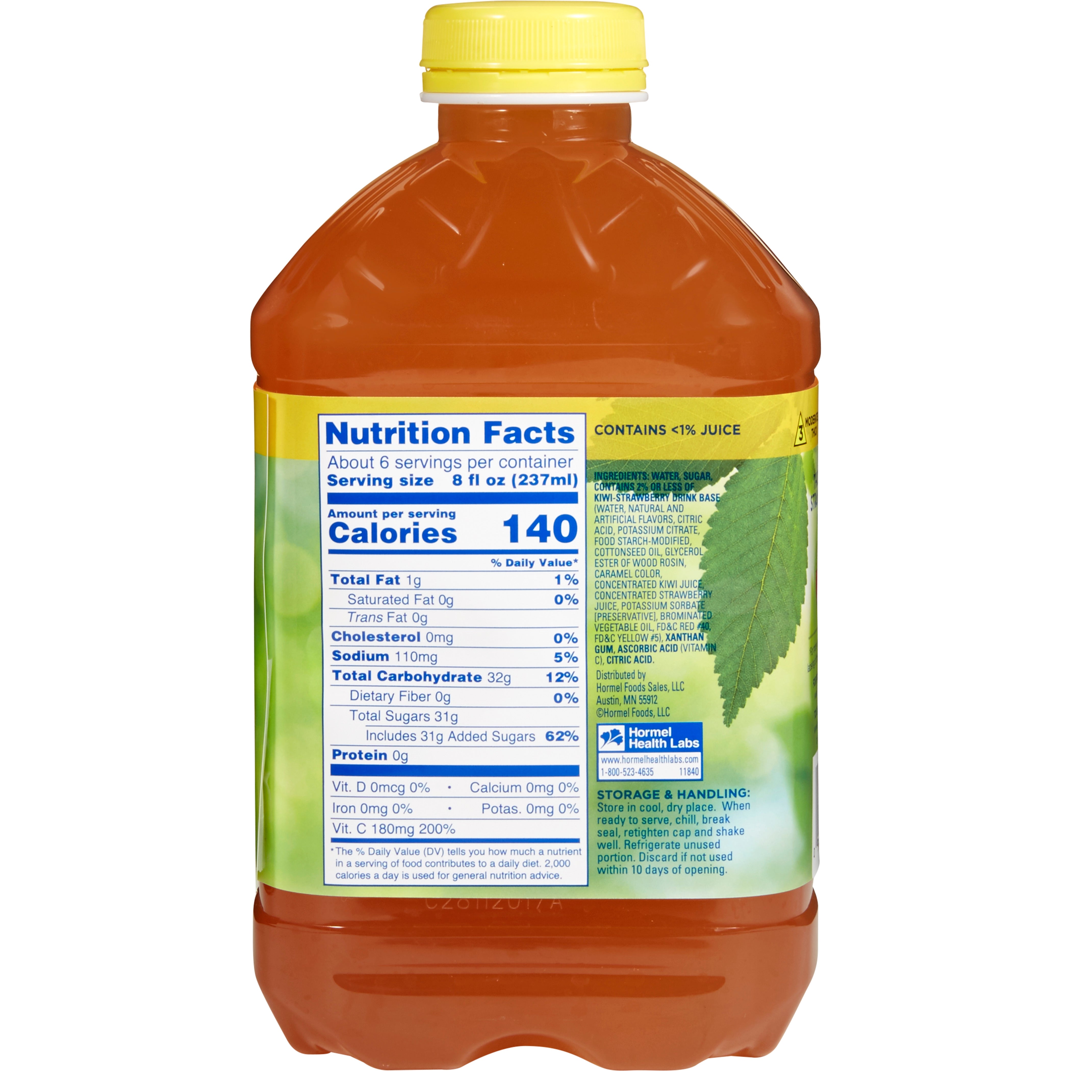 Thickened Beverage Thick & Easy 46 oz. Bottle Kiwi Strawberry Flavor Liquid IDDSI Level 3 Moderately Thick/Liquidized,  Packaging Type- Each