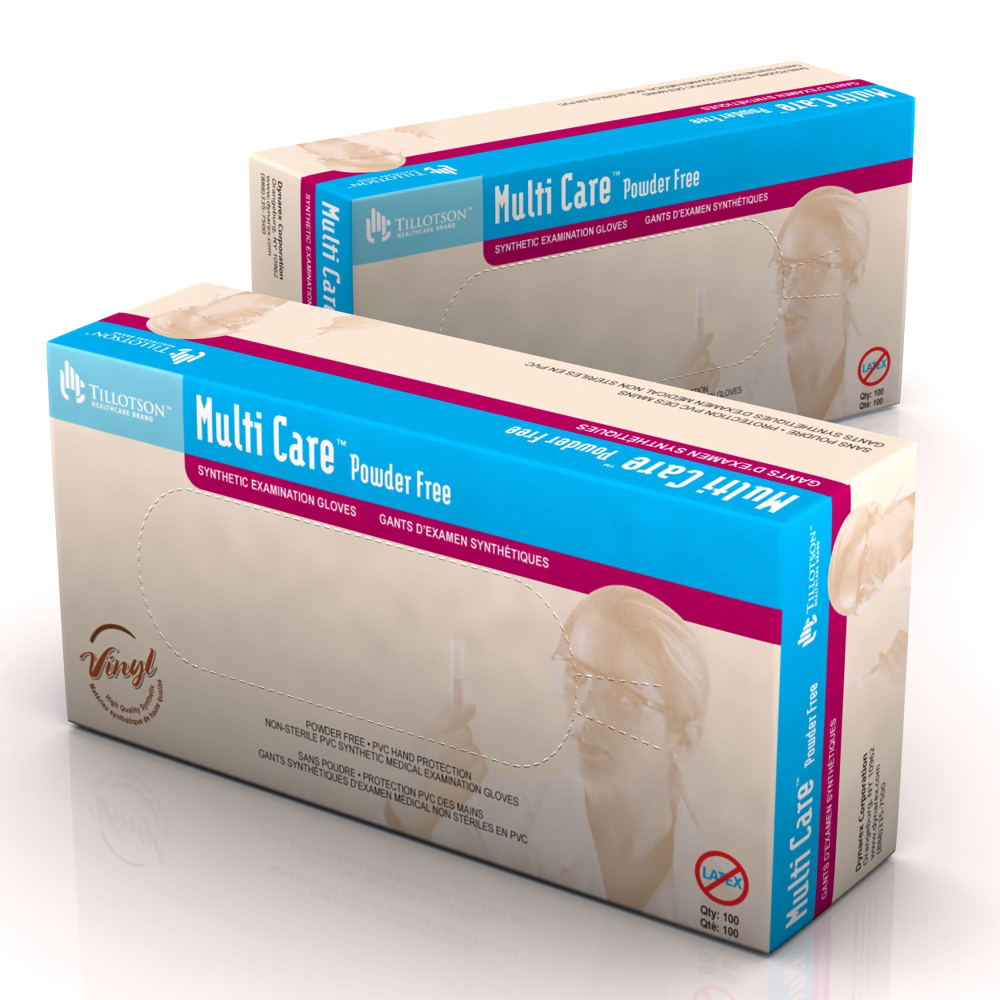 Dynarex Multi Care Vinyl Exam Gloves, Powder Free