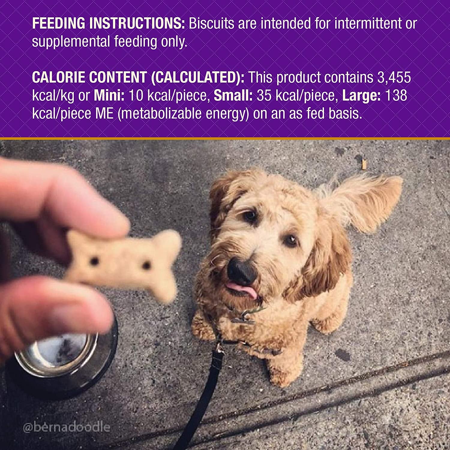 by Wellness Classic Original Mix Natural Dog Treats, Crunchy Oven-Baked Biscuits, Ideal for Training, Large Size, 3.5 Pound Bag