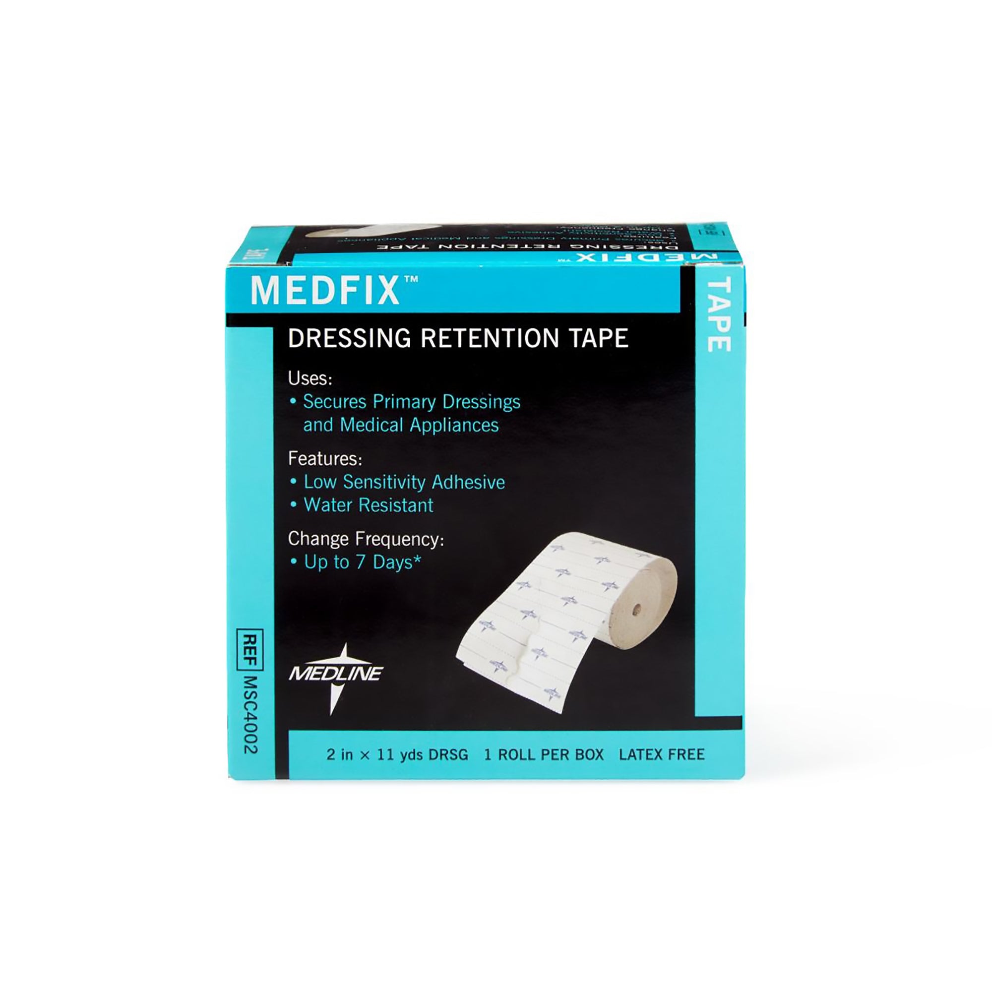 Water Resistant Dressing Retention Tape with Liner MedFix White 2 Inch X 11 Yard Nonwoven NonSterile,Packaging Type- Each