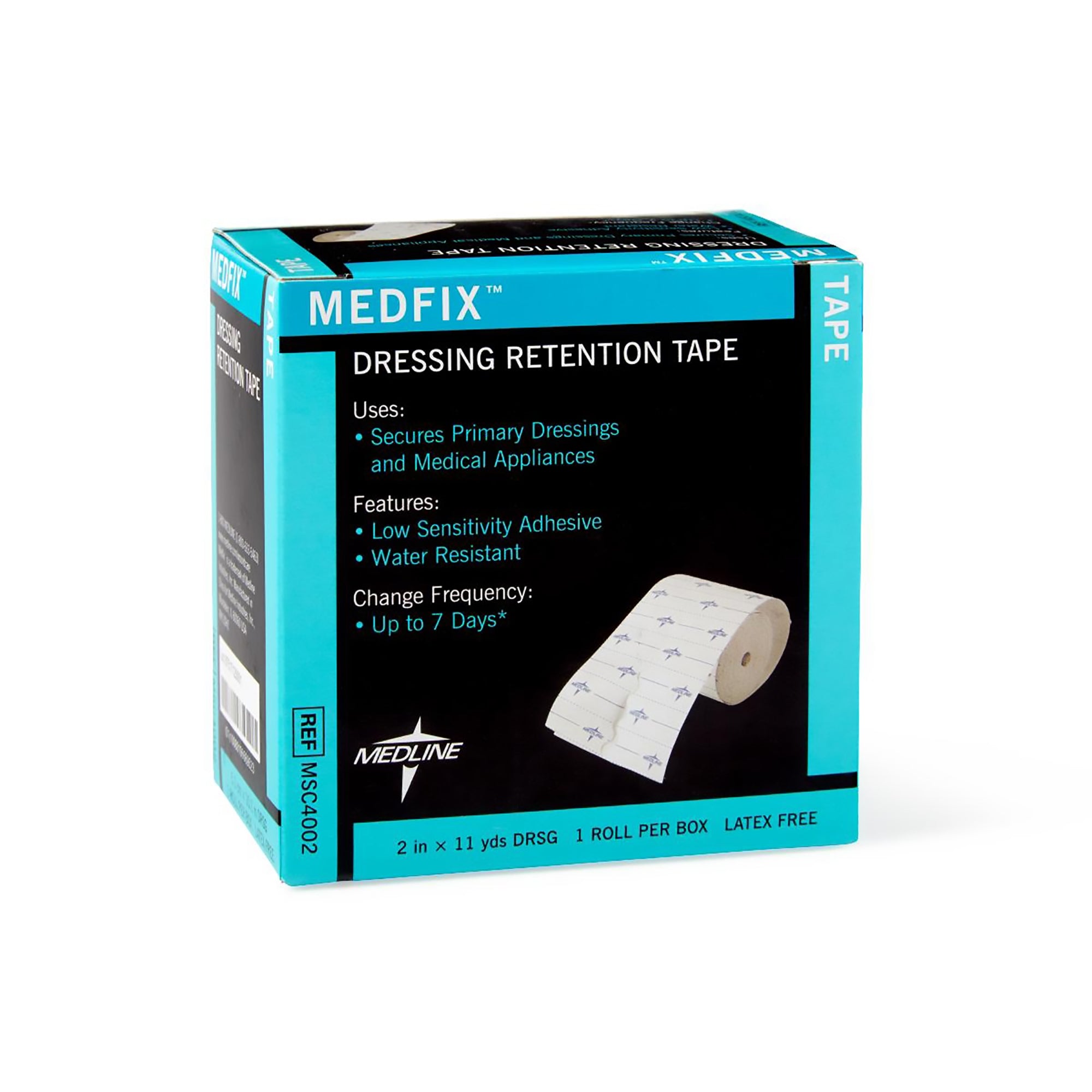 Water Resistant Dressing Retention Tape with Liner MedFix White 2 Inch X 11 Yard Nonwoven NonSterile,Packaging Type- Each