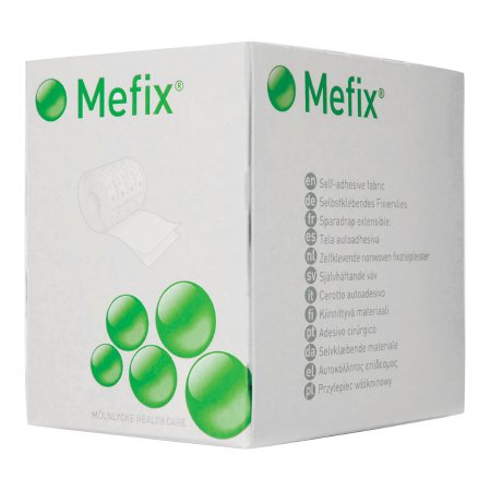 Perforated Dressing Retention Tape with Liner Mefix White 4 Inch X 11 Yard Nonwoven Spunlace Polyester NonSterile,Packaging Type- Box