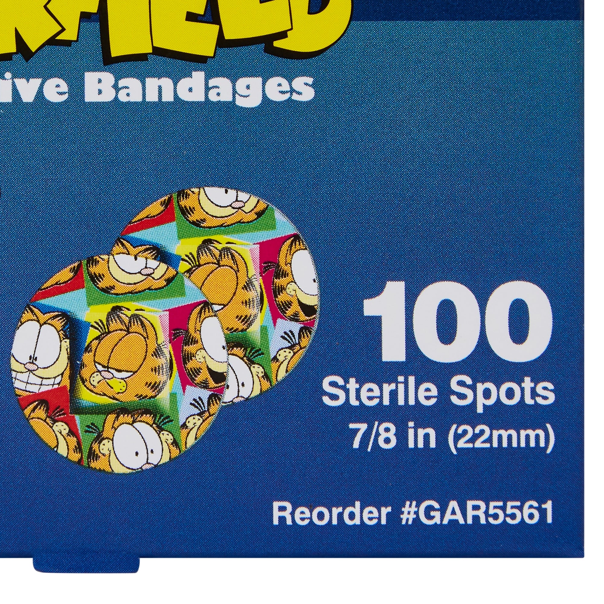 Adhesive Spot Bandage ASO 7/8 Inch Plastic Round Kid Design (Garfield) Sterile, Packaging Type- Case