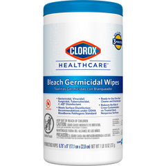 Clorox Healthcare Surface Disinfectant Cleaner Premoistened Bleach Germicidal Manual Pull Wipe 70 Count Canister Chlorine Scent NonSterile | 6CT/Case
