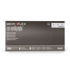 Exam Glove MICROFLEX MidKnight Medium NonSterile Nitrile Standard Cuff Length Fully Textured Black Fentanyl Tested