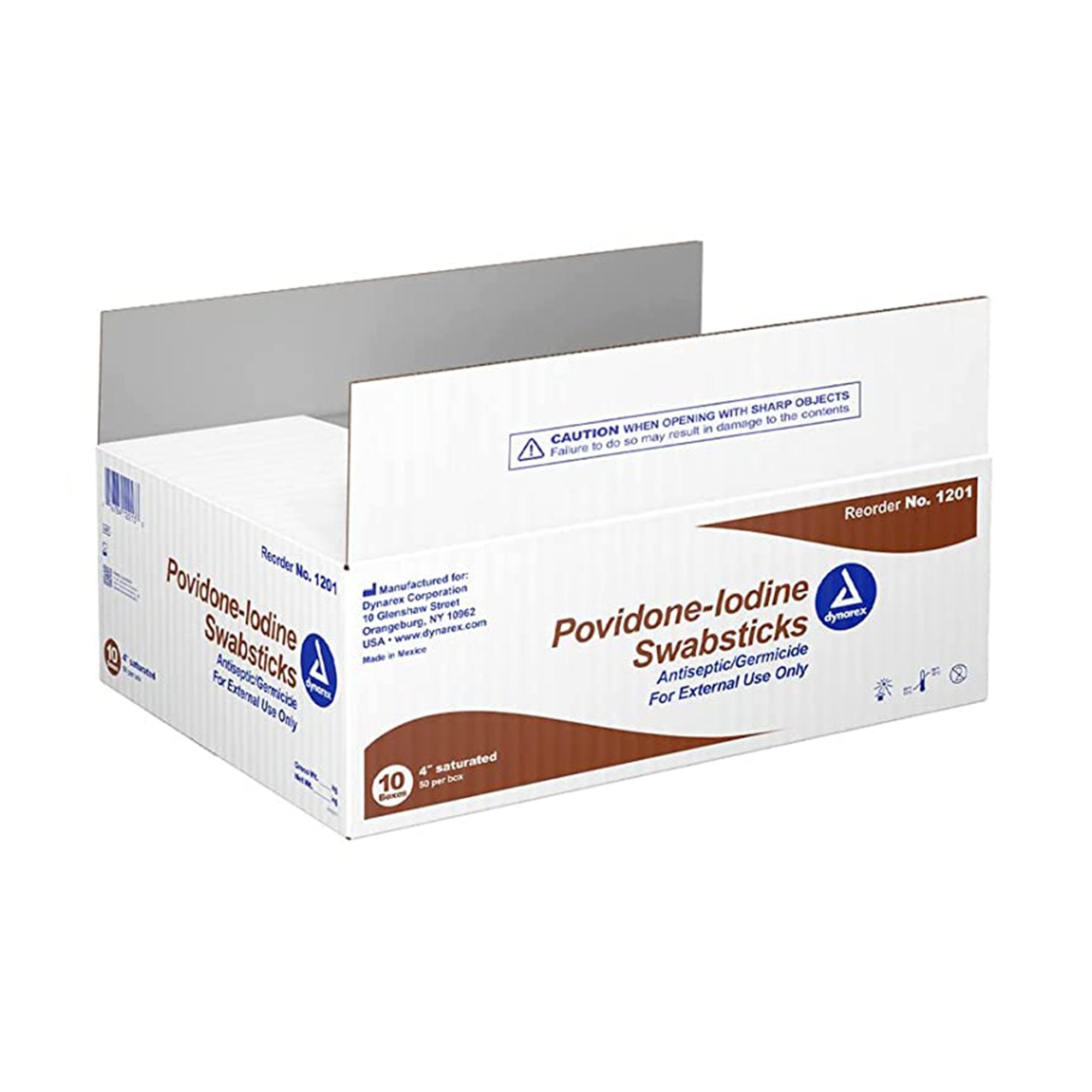 Impregnated Swabstick 10% Strength Povidone Iodine Individual Packet NonSterile,Packaging Type- Box