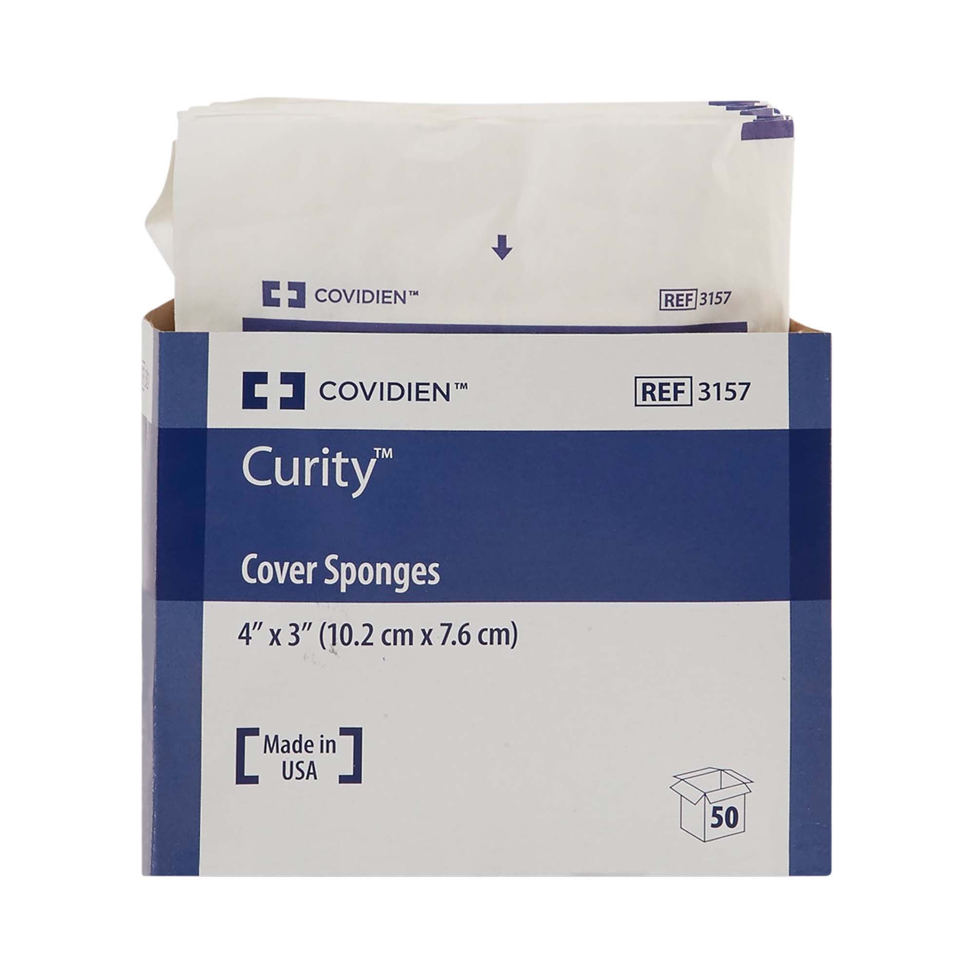 Cellulose Filled Nonwoven Sponge Curity 3 X 4 Inch 4-Ply Sterile 2 per Pack, Packaging Type- Case