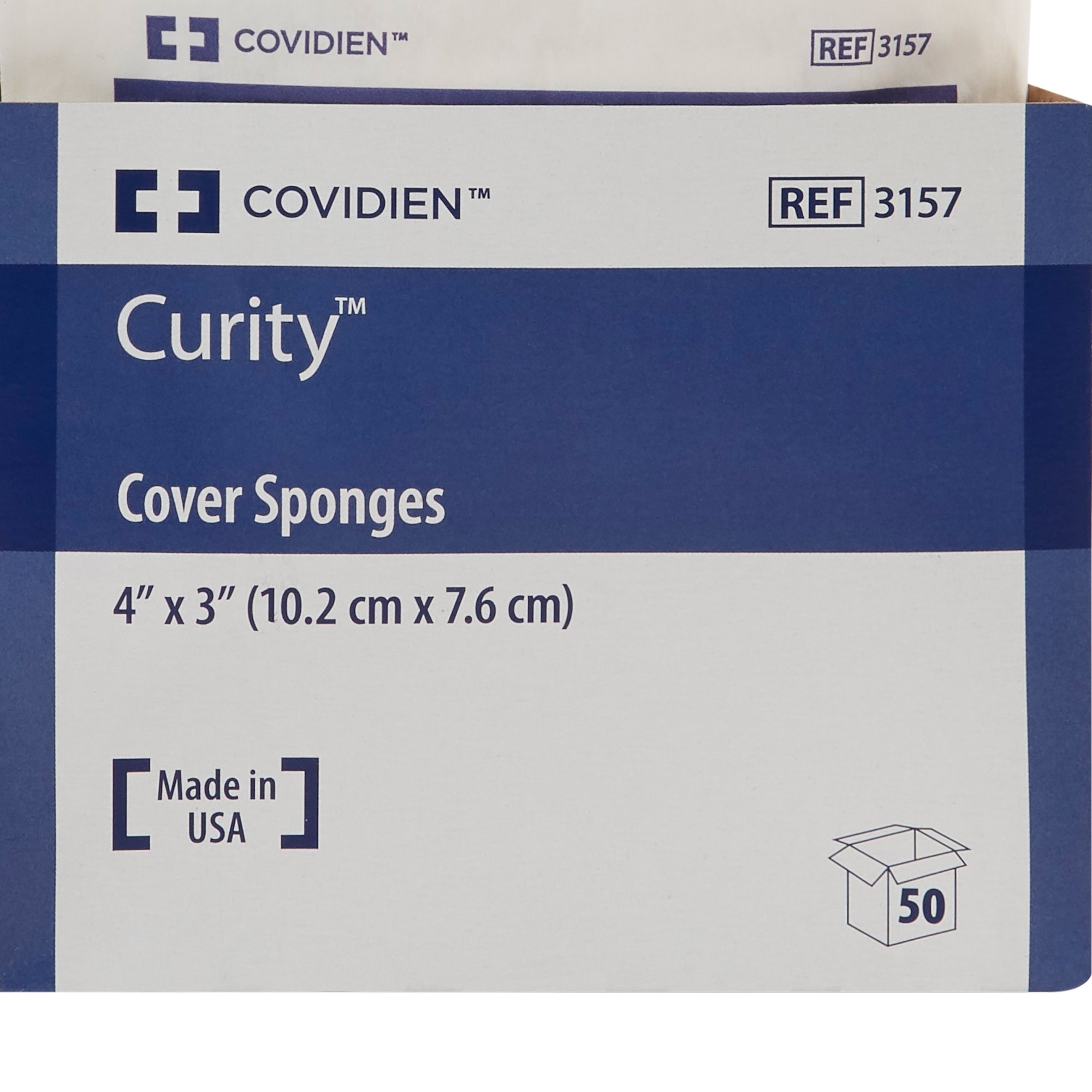 Cellulose Filled Nonwoven Sponge Curity 3 X 4 Inch 4-Ply Sterile 2 per Pack, Packaging Type- Case