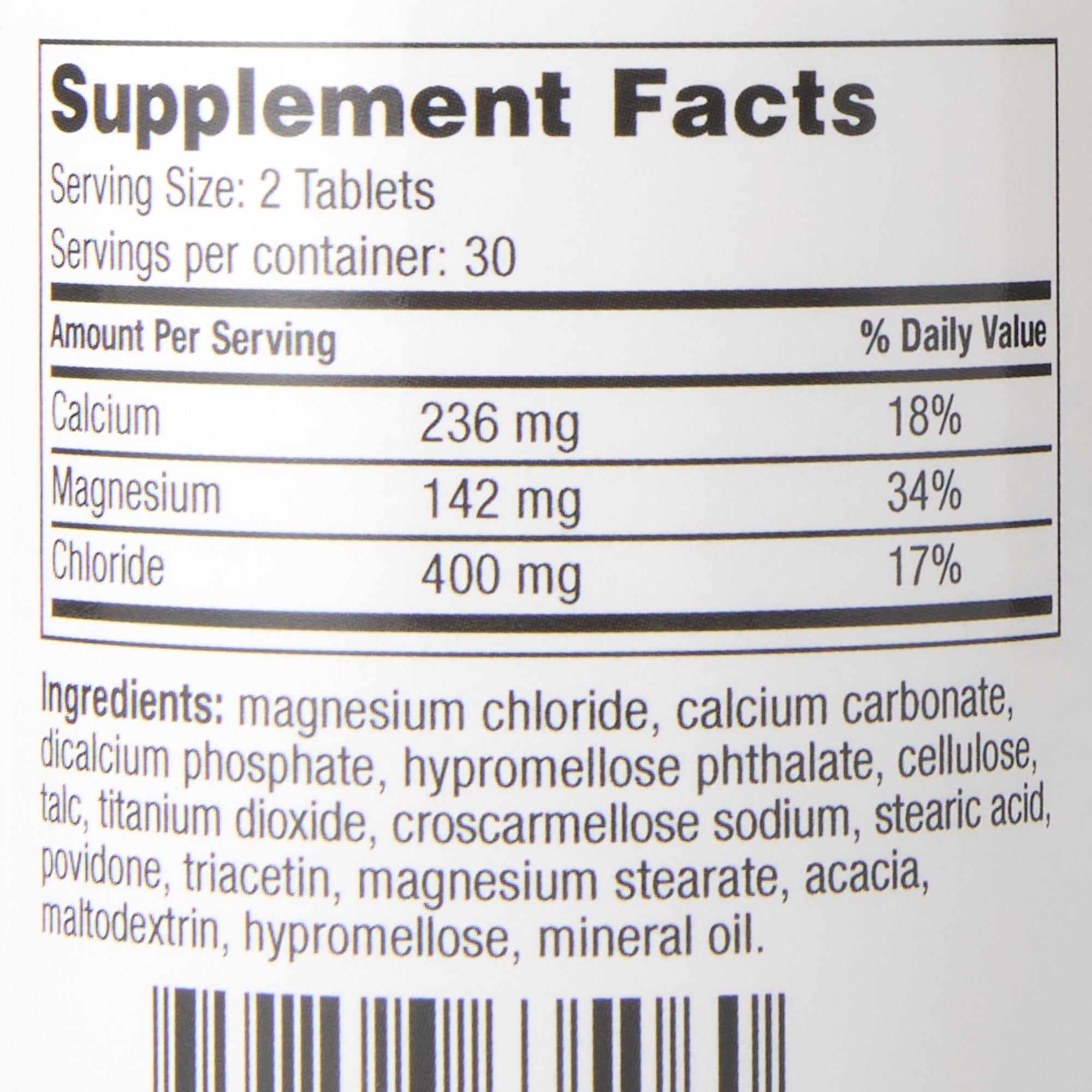 Mineral Supplement Geri-Care® Calcium / Magnesium Chloride 236 mg - 142 mg - 400 mg Strength Tablet 60 per Bottle
