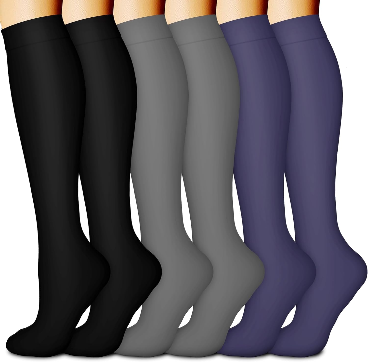 Compression Socks 15-20 Mmhg Is Best Athletic for Men & Women Running Flight Travel Nurses Pregnant