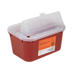 Sharps Container McKesson Red Base 13-1/2 H X 12-1/2 W X 6 D Inch Horizontal Entry 3 Gallon 5 H X 10 W X 7 | 1 Gallon · Case of 24