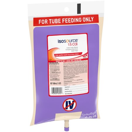 Tube Feeding Formula Isosource 1.5 Cal Unflavored Liquid 1000 mL Ready to Hang Prefilled Container,Packaging Type- Each