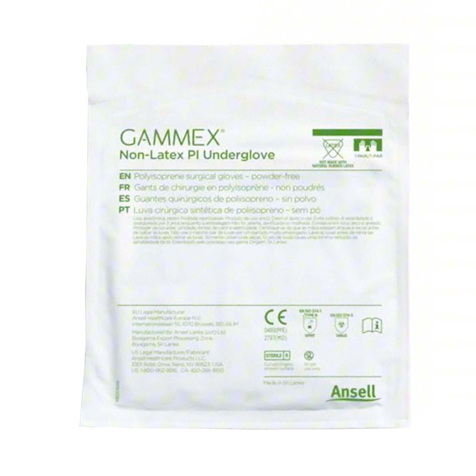 Surgical Underglove GAMMEX Non-Latex PI Underglove Size 6 Sterile Polyisoprene Standard Cuff Length Micro-Textured Green Chemo Tested, Packaging Type- Box