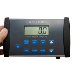Floor Scale Health O Meter LCD Display 660 lbs. / 300 kg Capacity Black AC Adapter / Battery Operated