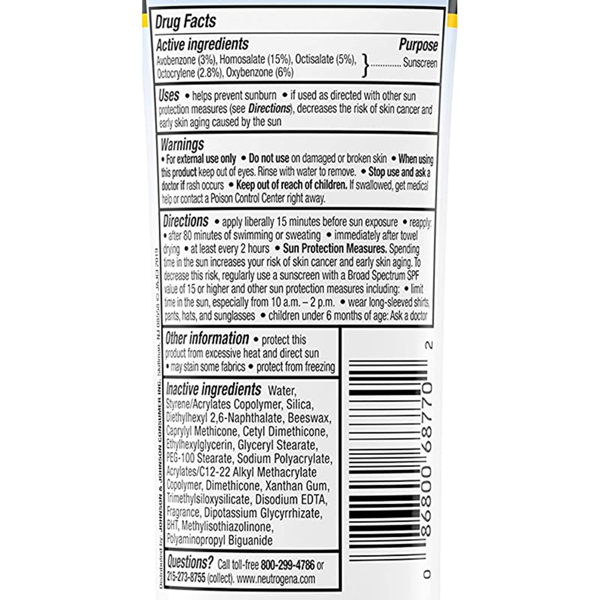 Sunblock Neutrogena Ultra Sheer SPF 70 Lotion 3 oz. Tube, Packaging Type- Each