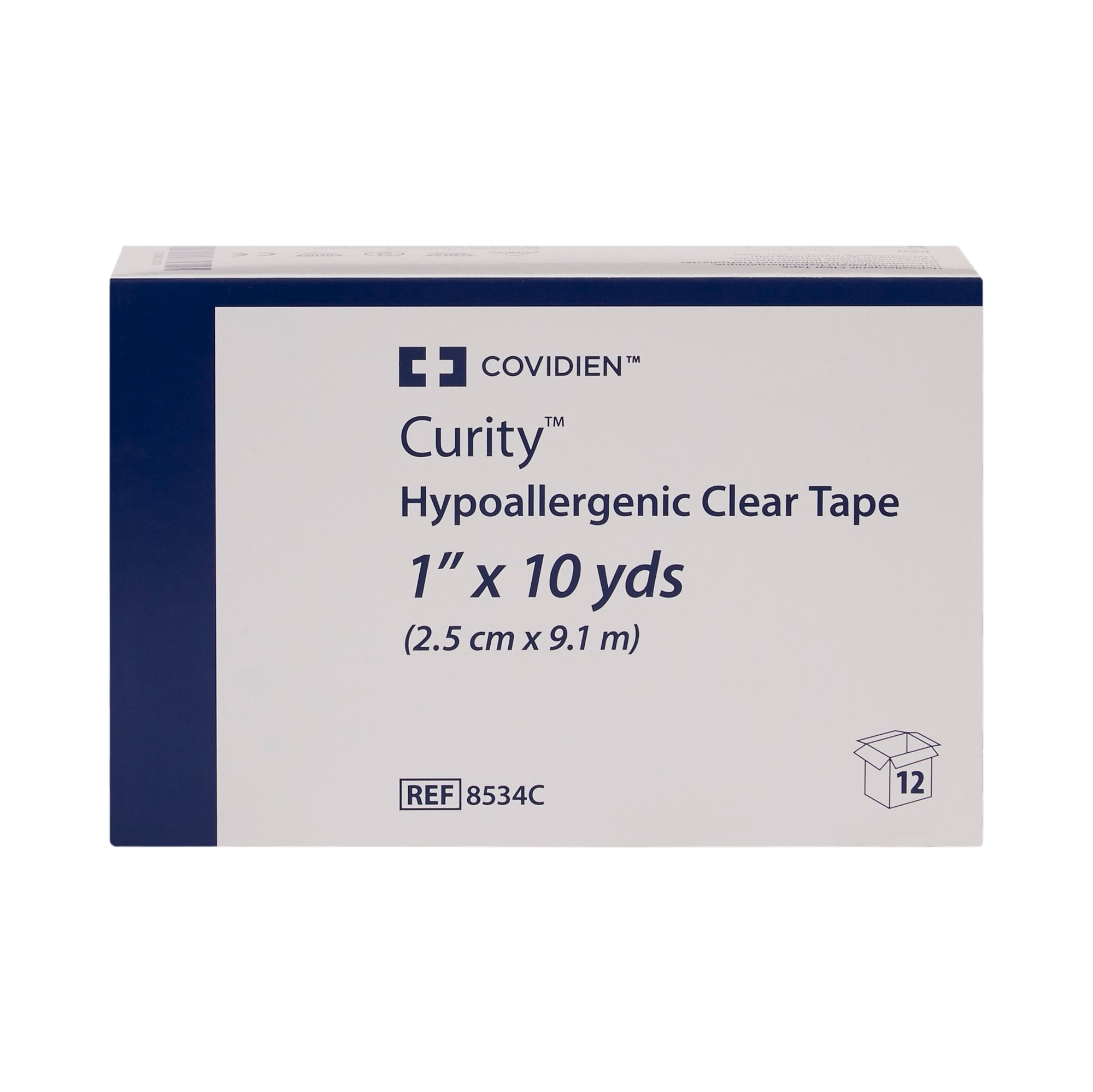 Hypoallergenic Medical Tape Kendall Hypoallergenic Clear Transparent 1 Inch X 10 Yard Plastic NonSterile,Packaging Type- Box
