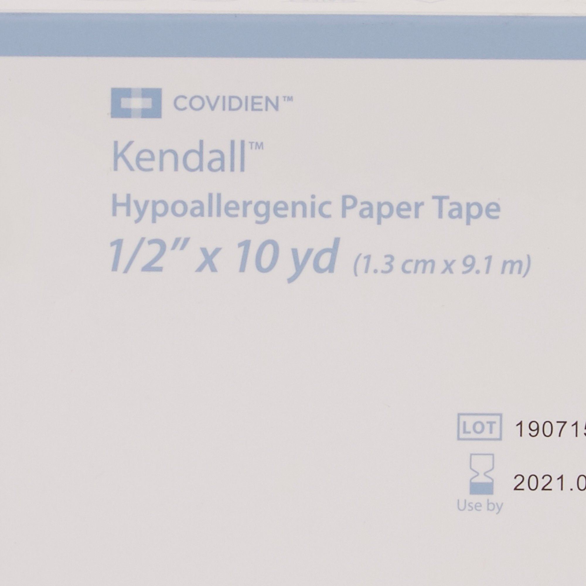 Hypoallergenic Medical Tape Kendall Hypoallergenic White 1/2 Inch X 10 Yard Paper NonSterile,Packaging Type- Box