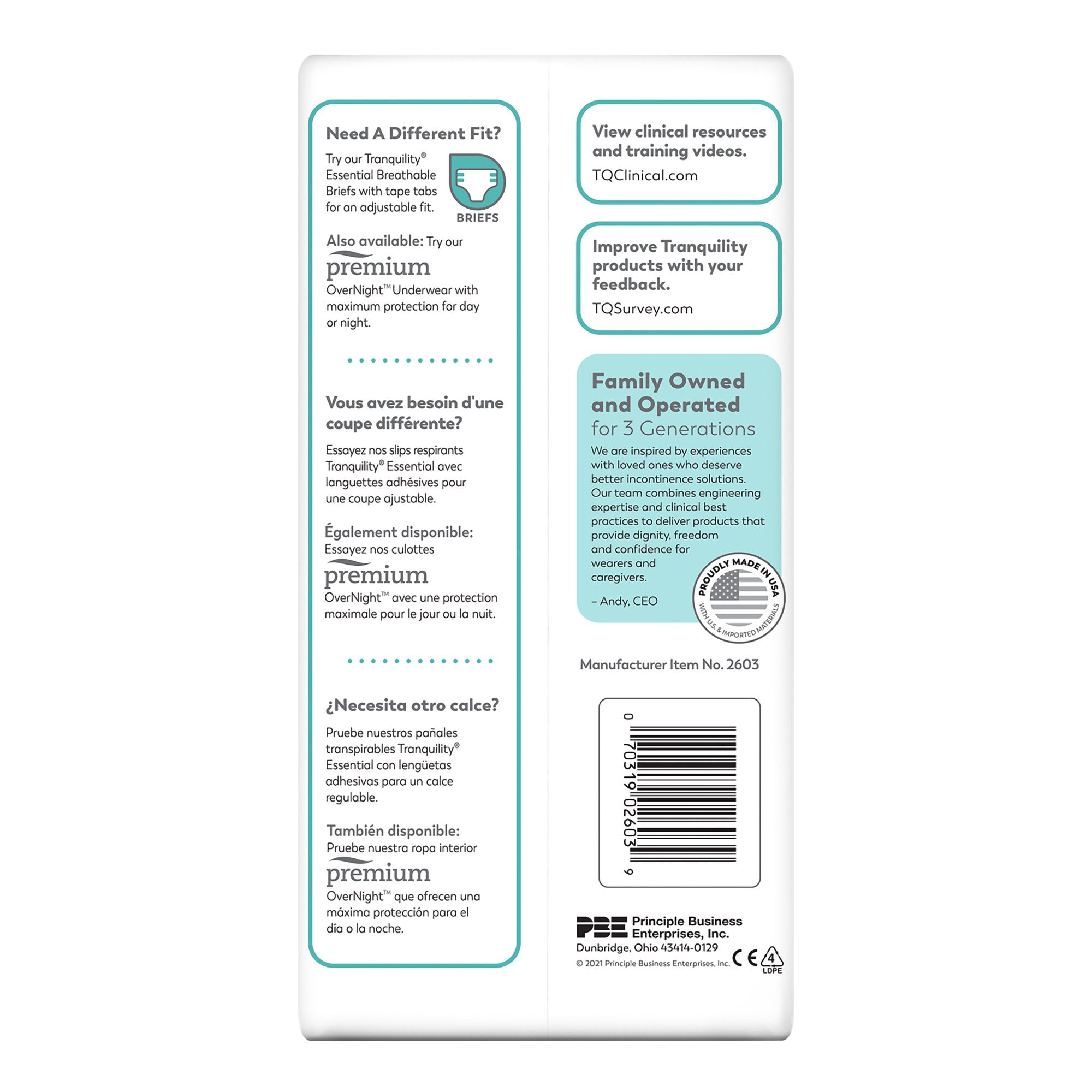 Unisex Adult Absorbent Underwear Tranquility Essential Pull On with Tear Away Seams X-Small Disposable Heavy Absorbency, Packaging Type- Case