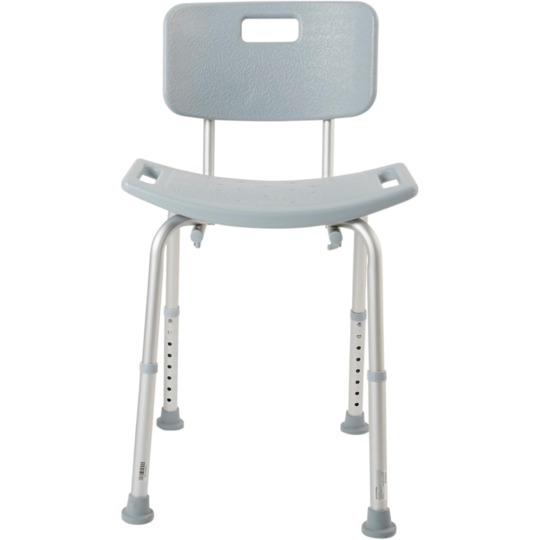 Bath Bench McKesson Without Arms Aluminum Frame Removable Backrest 19-1/4 Inch Seat Width 300 lbs. Weight Capacity, Packaging Type- Case