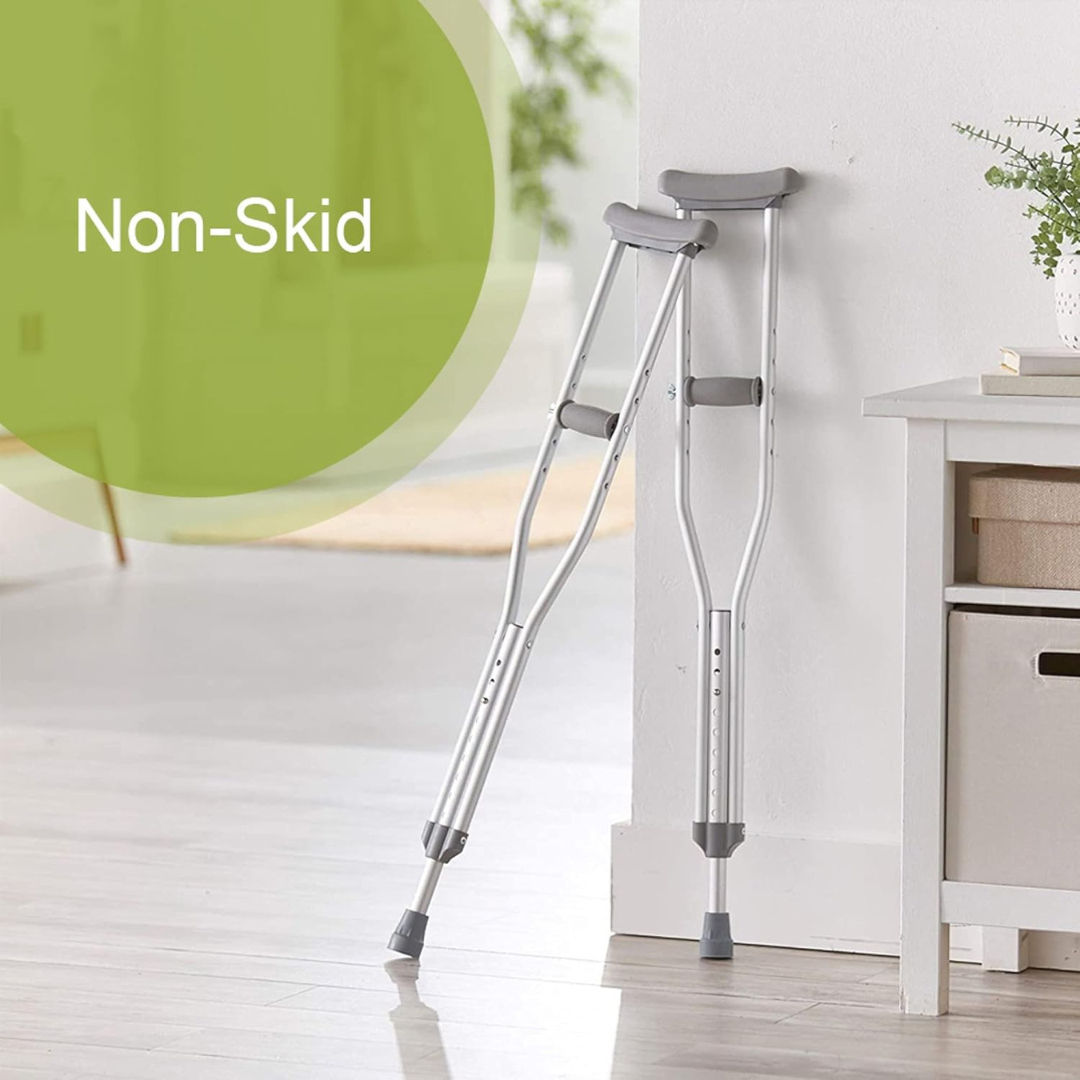 Underarm Crutches McKesson Youth 4 Foot 6 Inch to 5 Foot 2 Inch User Height Aluminum Frame 350 lbs. Weight Capacity, Packaging Type- Case
