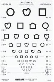 Eye Chart Lea Symbols 10 Foot Distance Acuity Test