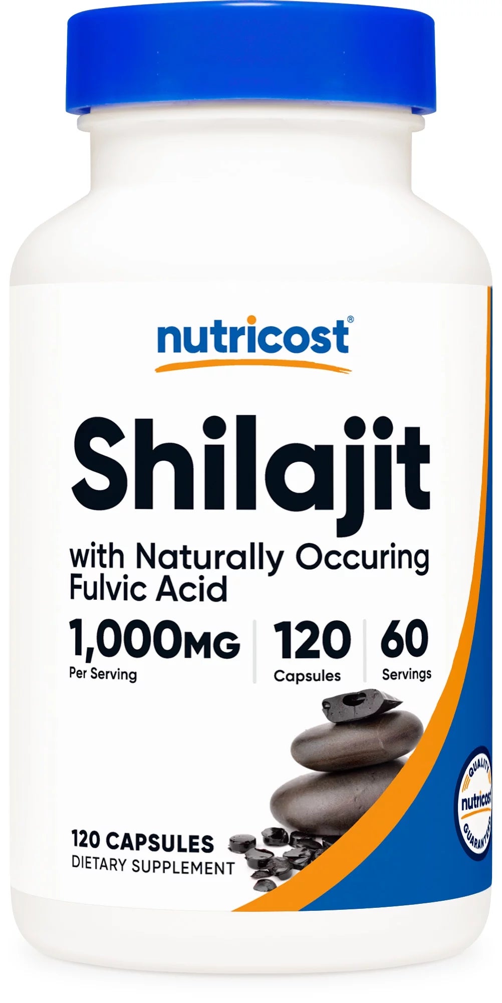 Shilajit Capsules (120 Capsules, 60 Servings / 1,000 Mg Shilajit per Serving) | Shilajit Extract with Naturally Occuring Fulvic Acid - Gluten Free, Non-Gmo, Vegan Friendly Dietary Supplement