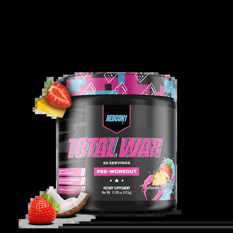 REDCON1, TOTAL WAR Preentrenamiento, 320 mg de cafeína, 30 porciones