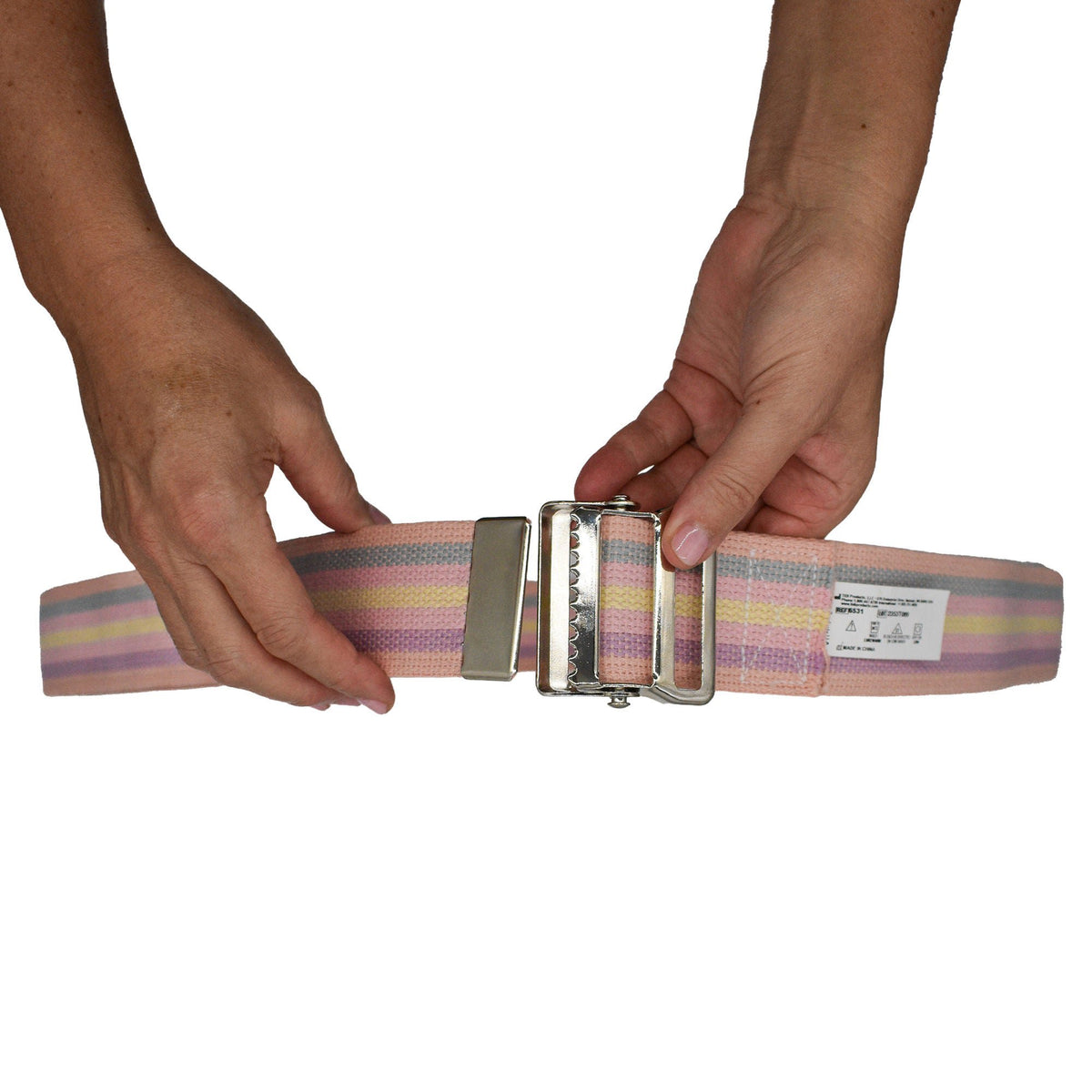Gait Belt Posey 54 Inch Length Pastel Stripe Cotton 70 Inch · Pack: EA
