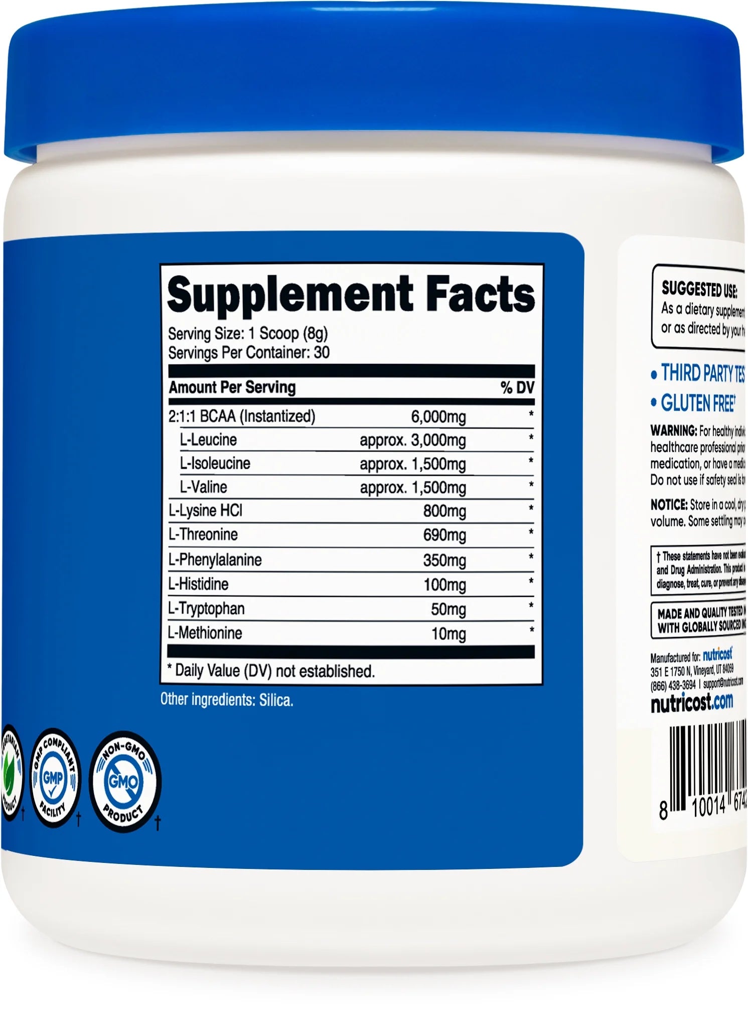 EAA Powder 30 Servings (Unflavored) - Essential Amino Acids Supplement