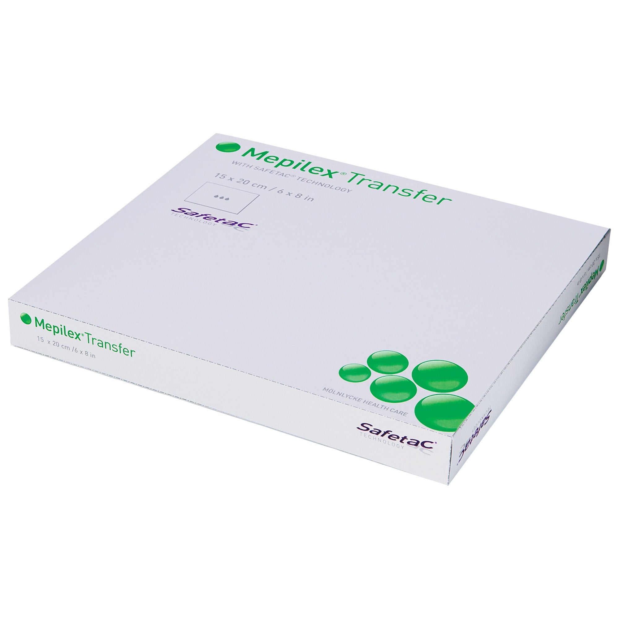 Thin Foam Dressing Mepilex Transfer 6 X 8 Inch Without Border Film Backing Silicone Adhesive Rectangle Sterile