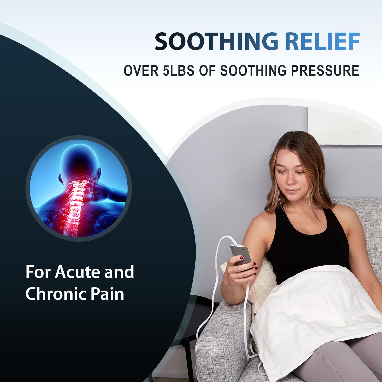 Thermorelief King Lcd Weighted Digital Heating Pad 26 X14